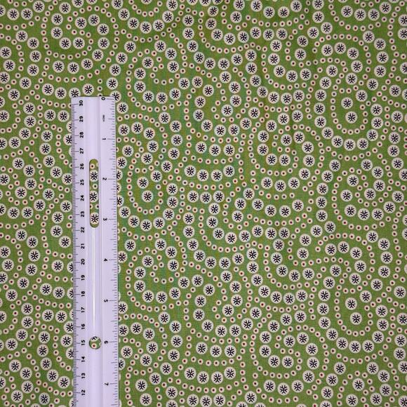 Retro Ho Ho Green Snowball Swirl by Renee Nanneman for Andover Fabrics- 1/2 yard - Picture 6 of 7